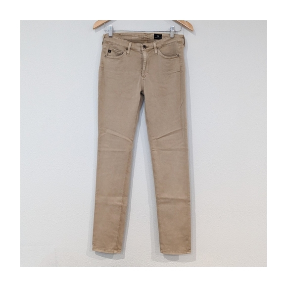 AG The Prima Mid-Rise Cigarette Khaki Jeans - Picture 1 of 6